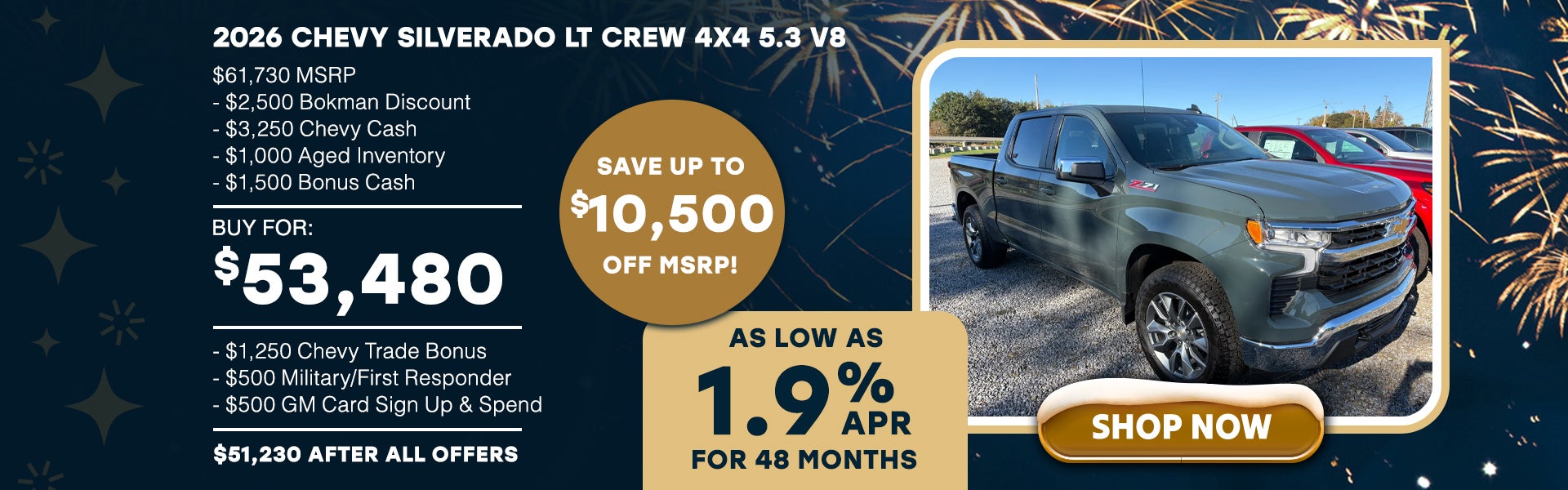 2026 Chevy Silverado LT Crew 4x4 5.3 V8